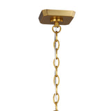 Fillmore Large Lantern Pendant 18", Matte Black and Modern Brass