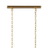 Fillmore Linear Lantern Pendant 48", Matte White and Modern Brass