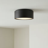 Neal Small Flush Mount 10, Matte Black for Modern home with White Walls