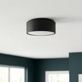 Neal Small Flush Mount 10", Matte Black
