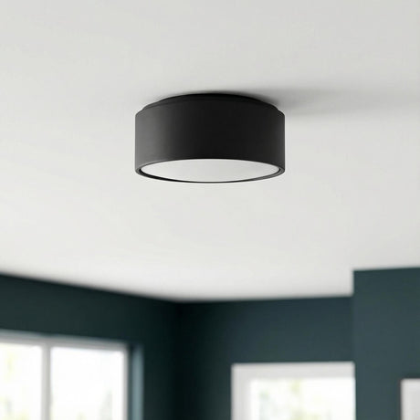 Neal Small Flush Mount 10", Matte Black