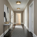 Neal Medium Flush Mount 13", Satin Brass