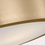Neal Large Flush Mount 18", Satin Brass
