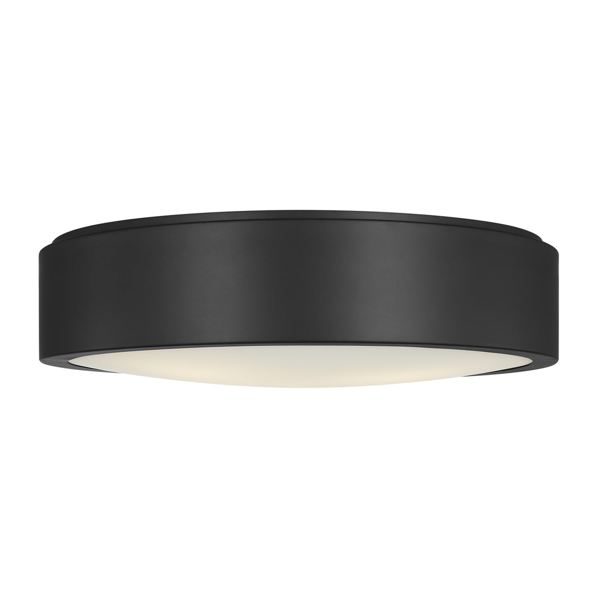 Neal Large Flush Mount 18", Matte Black