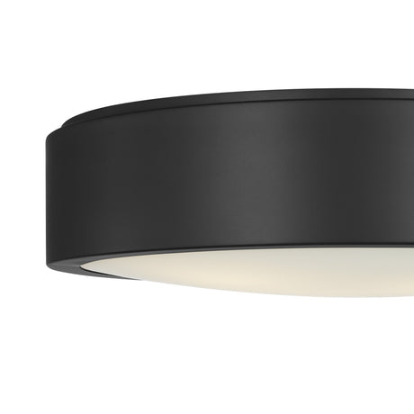 Neal Large Flush Mount 18", Matte Black
