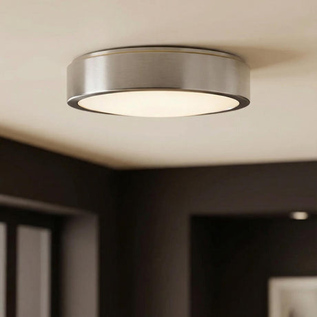 Neal Large Flush Mount 18", Brushed Nickel