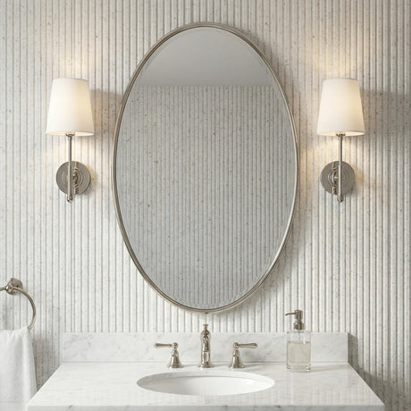 Emerson Wall Sconce 14", Polished Nickel for Transitional home with White Siding