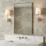 Emerson Wall Sconce 14", Polished Nickel for Transitional home with Beige Wallpaper