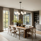 Emerson 6 Light Chandelier 30" for Modern home with Dark Gray walls