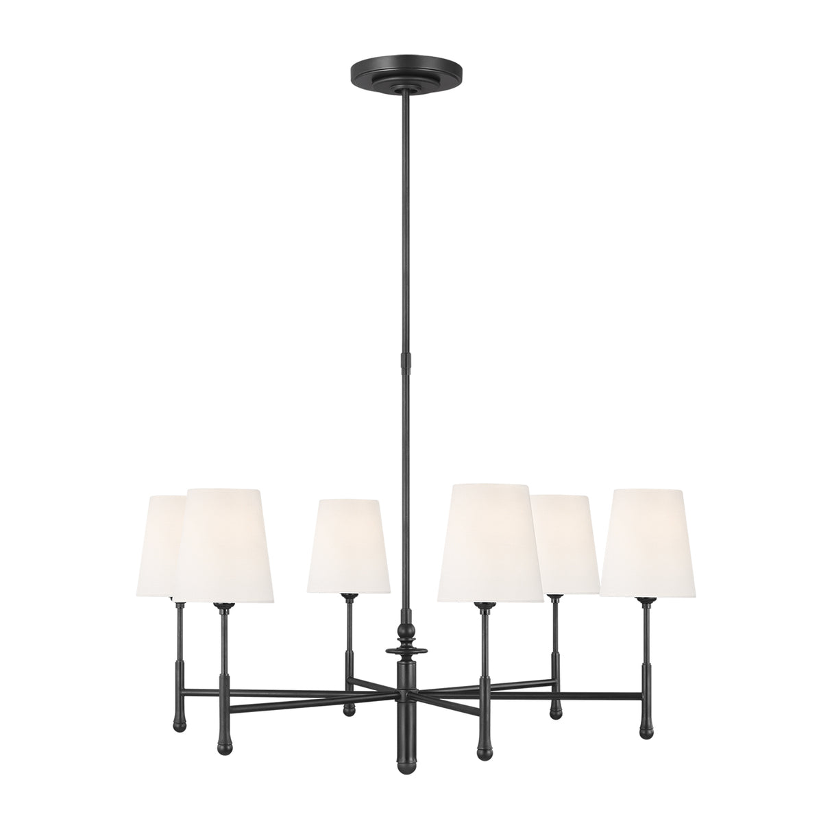 Emerson 6 Light Chandelier 30", Aged Iron