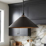 Emerson Conical Pendant 24", Aged Iron
