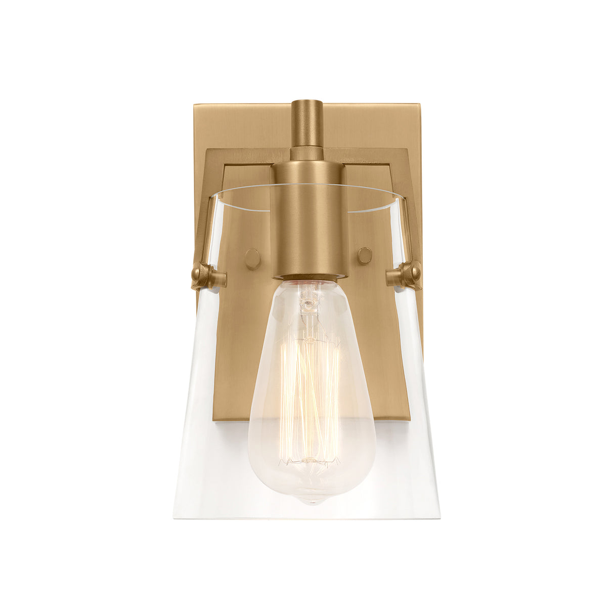 Glyn Wall Sconce 9", Satin Brass