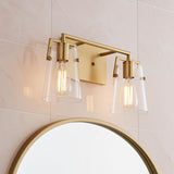 Glyn 2 Light Vanity, Satin Brass