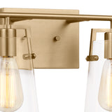 Glyn 4 Light Vanity, Satin Brass