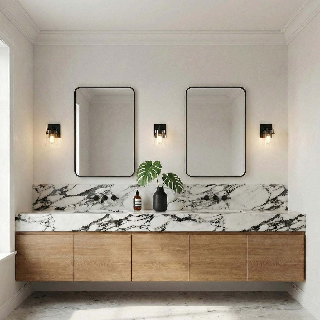 Glyn Wall Sconce 9", Matte Black