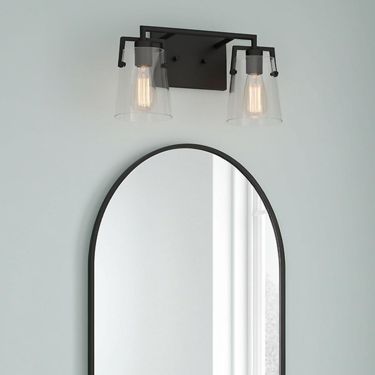Glyn 2 Light Vanity, Matte Black
