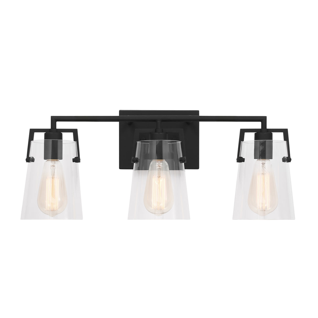 Glyn 3 Light Vanity, Matte Black