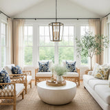 Rawlin Small Lantern Pendant 16" for Modern Farmhouse home with White Siding