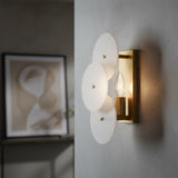Ophelia Wall Sconce 13", Modern Brass and Layered Glass