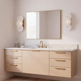 Ophelia Wall Sconce 13", Modern Brass and Layered Glass