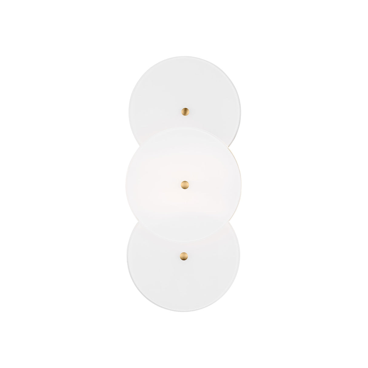 Ophelia Wall Sconce 13", Modern Brass and Layered Glass