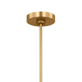 Ophelia Large Chandelier 28", Modern Brass and Layered Glass