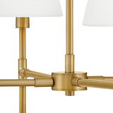 Declan 4 Light Chandelier 28", Satin Brass