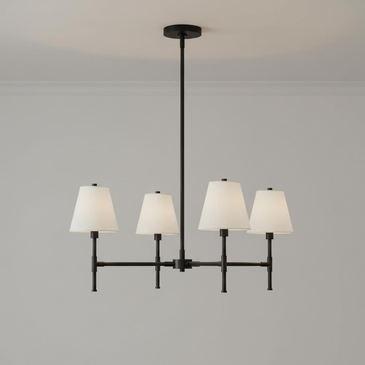 Declan 4 Light Chandelier 28", Black