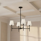 Declan 4 Light Chandelier 28", Black
