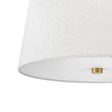 Declan Flush Mount 14", Satin Brass