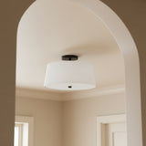 Declan Flush Mount 14" for Transitional home with White Walls