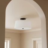 Declan Flush Mount 14", Black