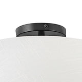 Declan Flush Mount 14", Black