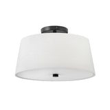 Declan Flush Mount 14", Black