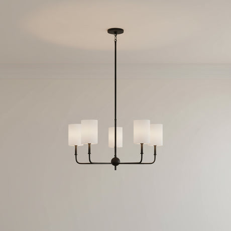 Remington 5 Light Chandelier 26" for Modern home with White walls