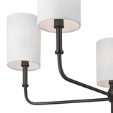 Remington 5 Light Chandelier 26", Matte Black