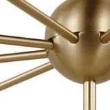 Remington 9 Light Chandelier 36", Satin Brass