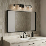 Glyn 4 Light Vanity, Matte Black