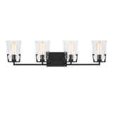 Glyn 4 Light Vanity, Matte Black