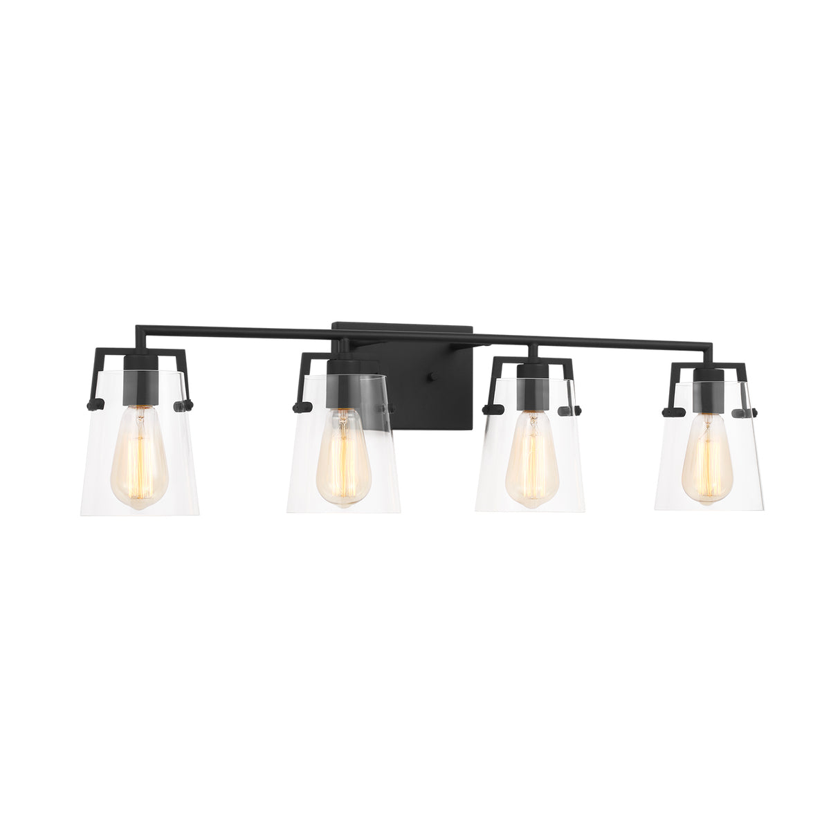 Glyn 4 Light Vanity, Matte Black