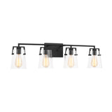 Glyn 4 Light Vanity, Matte Black