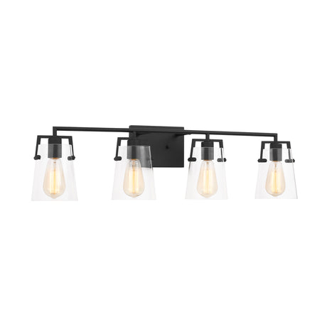 Glyn 4 Light Vanity, Matte Black
