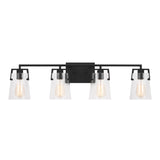 Glyn 4 Light Vanity, Matte Black