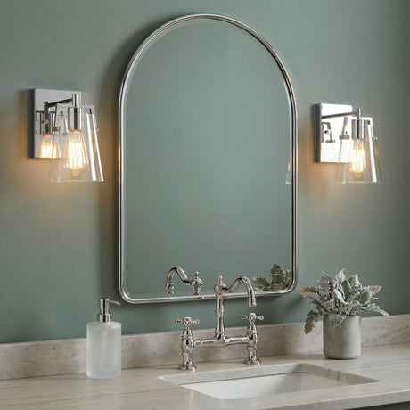 Glyn Wall Sconce 9" for Transitional home with Gray Walls