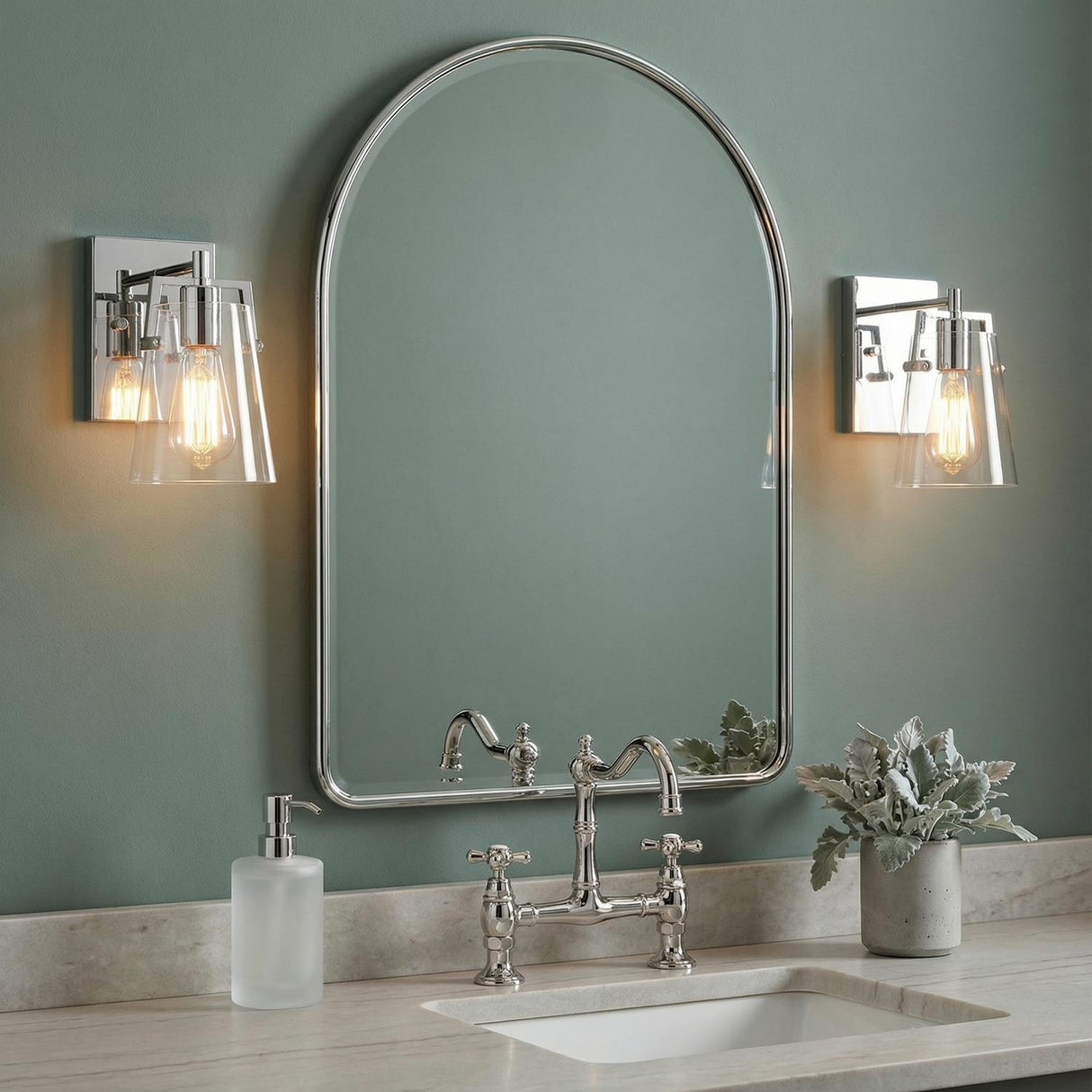 Glyn Wall Sconce 9", Chrome