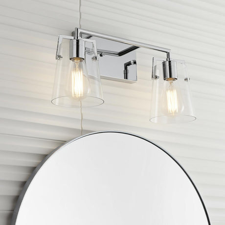 Glyn 2 Light Vanity, Chrome
