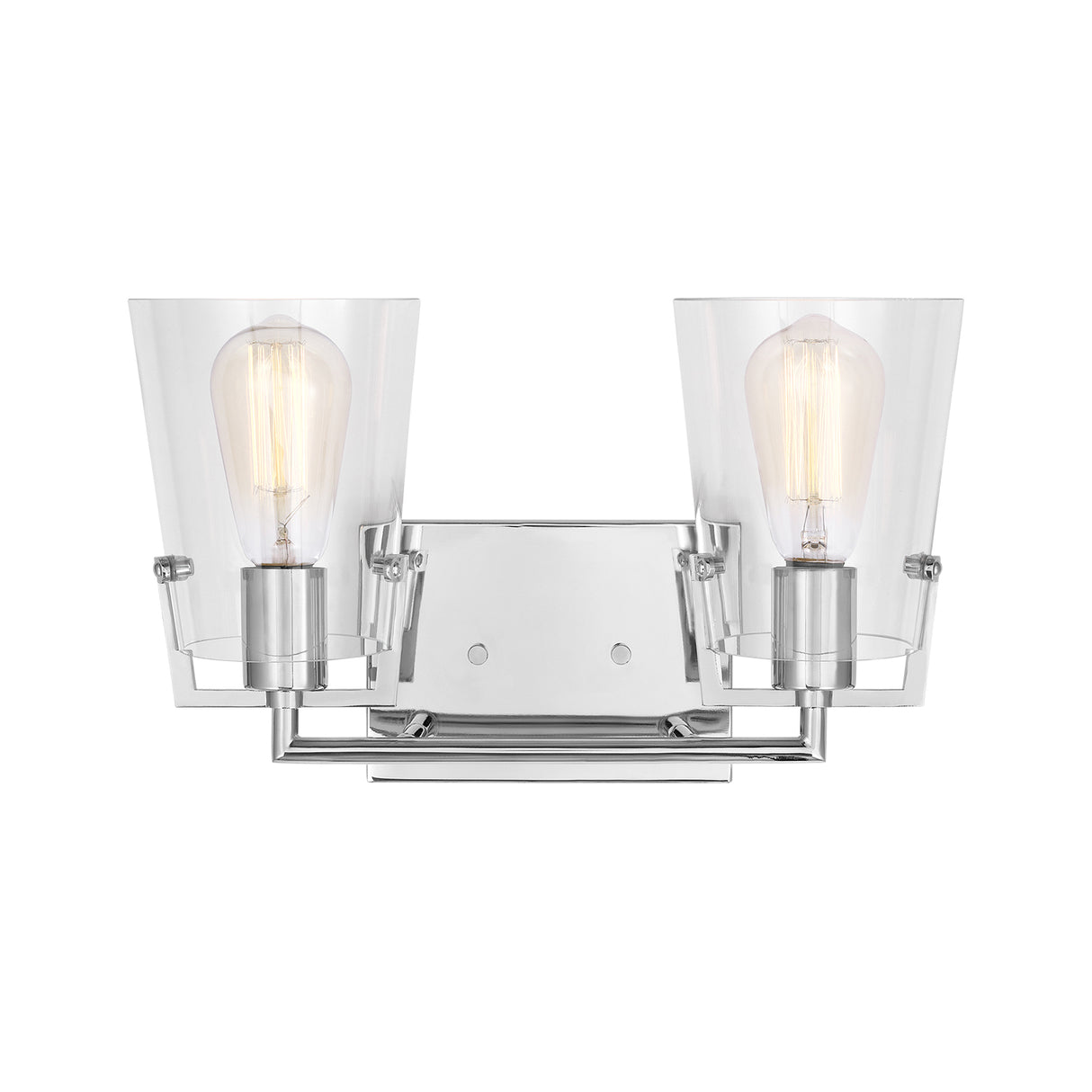 Glyn 2 Light Vanity, Chrome