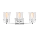 Glyn 3 Light Vanity, Chrome