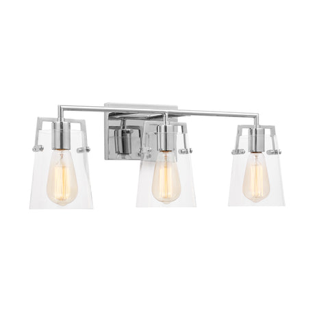 Glyn 3 Light Vanity, Chrome