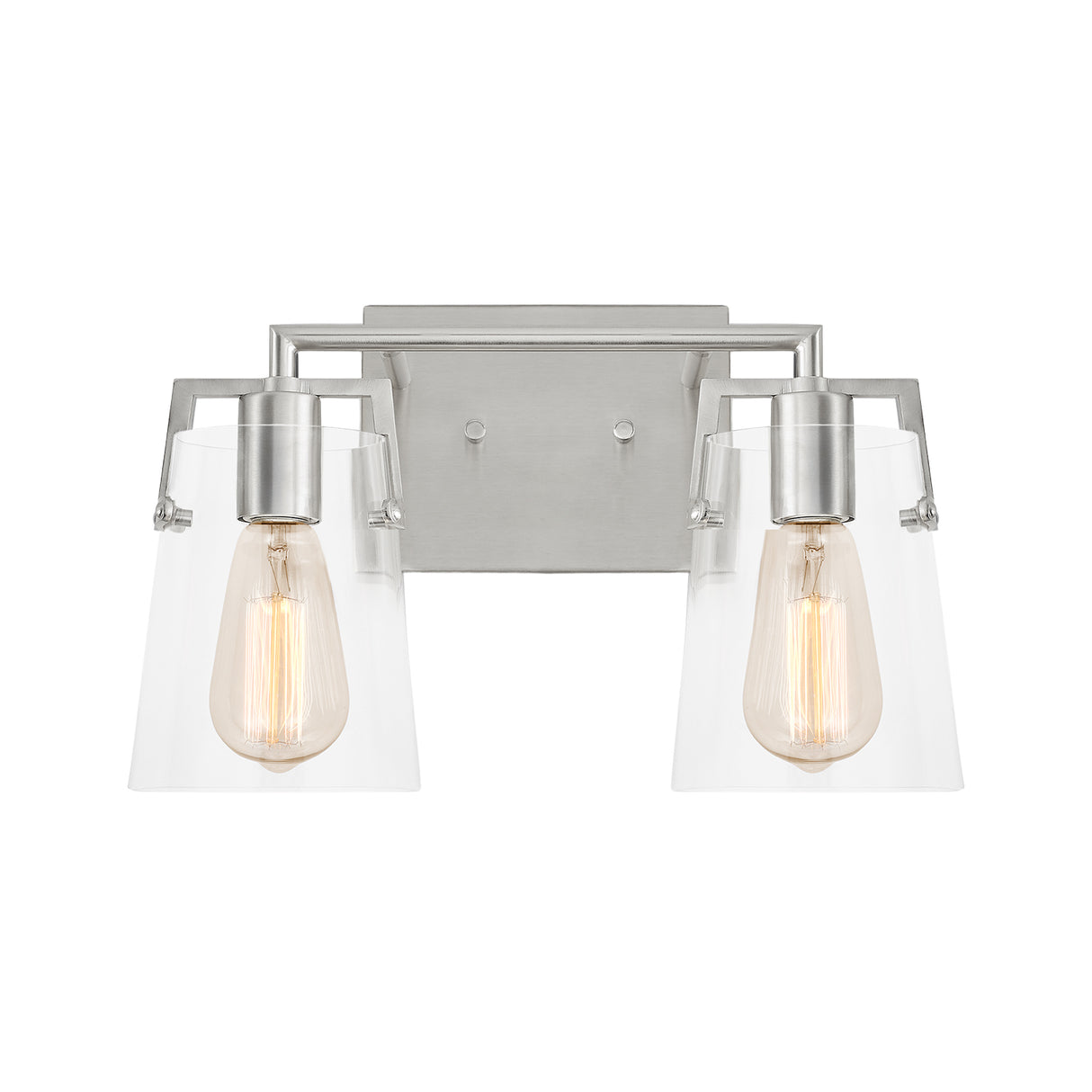 Glyn 2 Light Vanity, Brushed Nickel